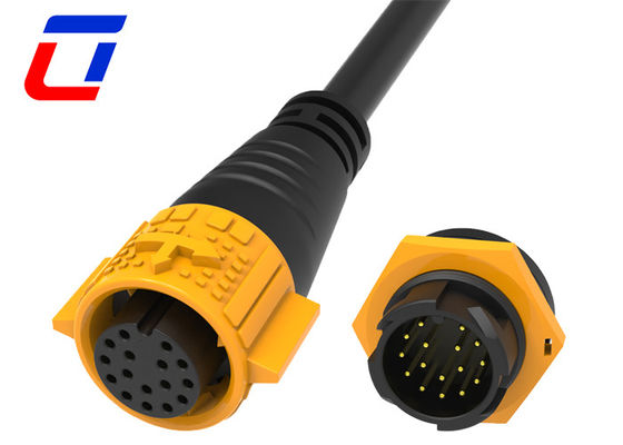 Conector de dados à prova d'água de 18 pines, montador de painel masculino, conector de cabo feminino IP67