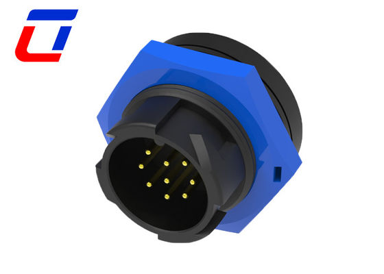 Conector de dados à prova d'água masculino-feminino 9 pin Push Lock Conectores de iluminação exterior