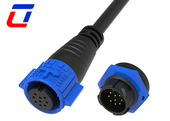 9 Pin Data Connector M19 IP67 Conector à prova d'água para LED