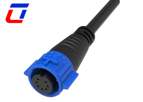 Conectores elétricos de 7 pines de 12 V IP67 M19 Conector de cabo de bloqueio rápido