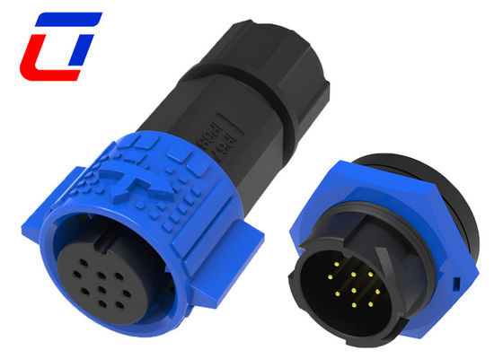 Conector de fio de 9 pines feminino à prova d'água para exteriores masculino IP67 M19