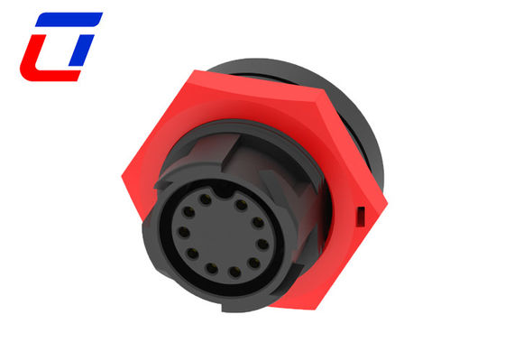 M19 vermelho IP67 Conector à prova d'água 10 pines Conector de cabo à prova d'água masculino feminino