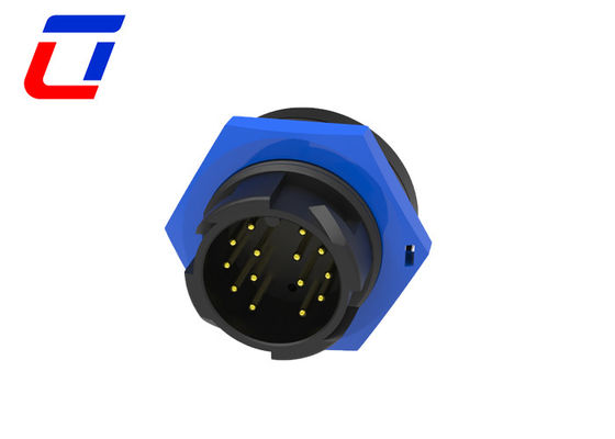 5A 14 pines redondo IP67 conector à prova d'água M19 tipo de conector de fio para a placa