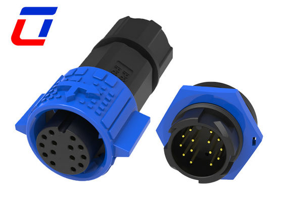 5A 14 pines redondo IP67 conector à prova d'água M19 tipo de conector de fio para a placa