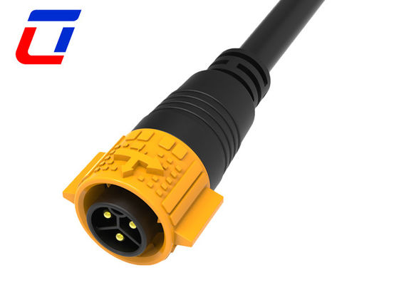 Conector de cabo à prova d'água de núcleo 3 do tipo Push Lock 20A M19 macho fêmea 3 pin