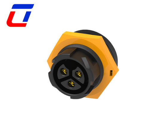 Conector de cabo à prova d'água de núcleo 3 do tipo Push Lock 20A M19 macho fêmea 3 pin