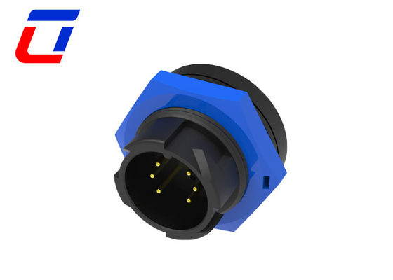 Conector de cabo à prova d'água Quick Lock 6 Core M19 Ip67 Conector montado no painel