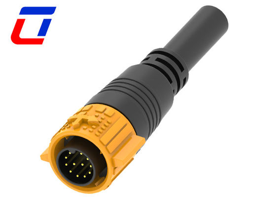 Cabo masculino 12 pines conector à prova d'água fio para a placa IP67 para transmissão de sinal