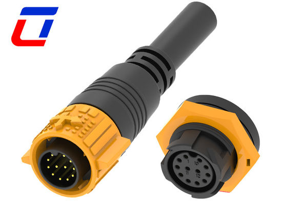 Cabo masculino 12 pines conector à prova d'água fio para a placa IP67 para transmissão de sinal
