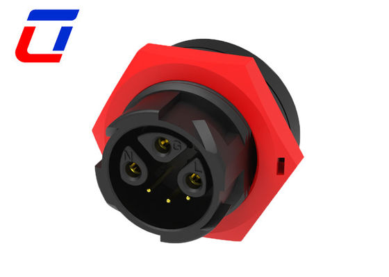 M19 Push Locking 3+3 Multi Pin Cable Plug Connector Impermeável para sinal de potência combinado