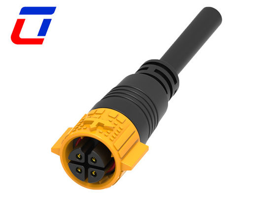 4PIN 10A Conector de cabo de alimentação à prova d'água de tomada masculina e tomada feminina com bloqueio por empurrão
