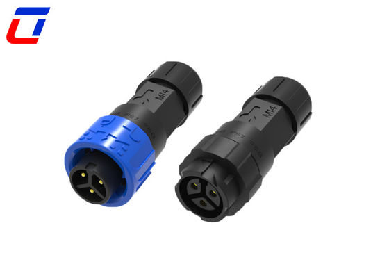 Conector de energia à prova d'água de 3 pines M16 durável de 300 V, de mulher para homem, para uso industrial