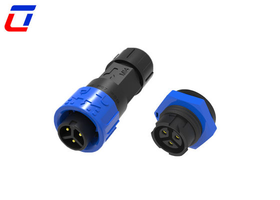 Conector de energia à prova d'água de 3 pines M16 durável de 300 V, de mulher para homem, para uso industrial