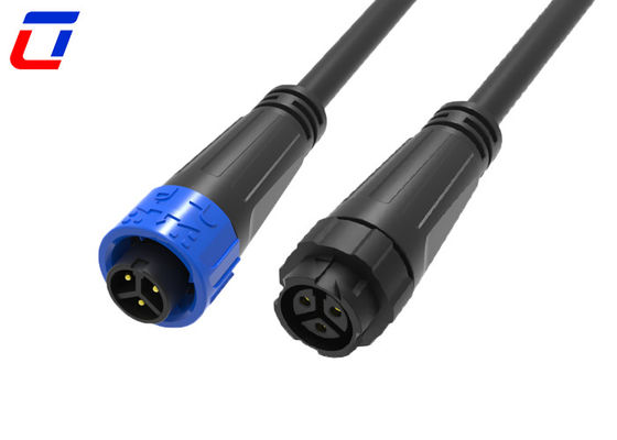 Conector de energia à prova d'água de 3 pines M16 durável de 300 V, de mulher para homem, para uso industrial