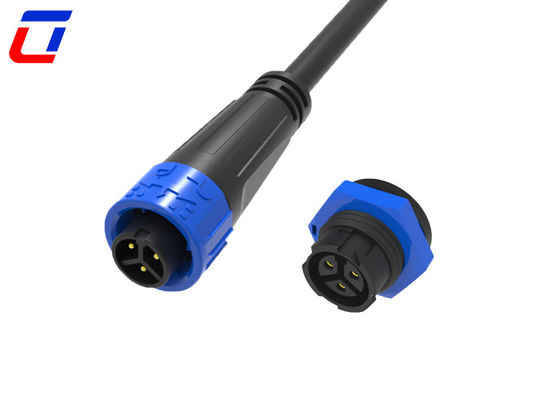Conector de energia à prova d'água de 3 pines M16 durável de 300 V, de mulher para homem, para uso industrial