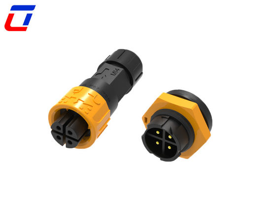 M16 Conector de alimentação à prova d'água de 4 pines de 300 V de mulher para homem durável para aplicações