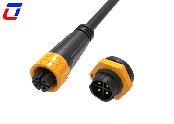 M16 Conector de alimentação à prova d'água de 4 pines de 300 V de mulher para homem durável para aplicações