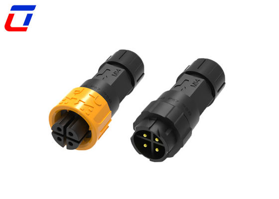 M16 Conector de alimentação à prova d'água de 4 pines de 300 V de mulher para homem durável para aplicações