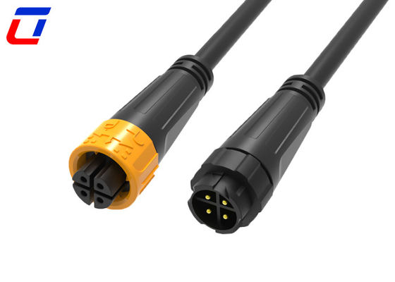 M16 Conector de alimentação à prova d'água de 4 pines de 300 V de mulher para homem durável para aplicações