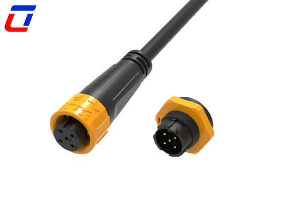 M16 5 Pin 300V Push Lock Conector circular à prova d'água IP67 para aplicações pesadas