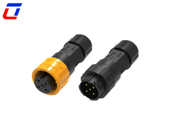 M16 5 Pin 300V Push Lock Conector circular à prova d'água IP67 para aplicações pesadas