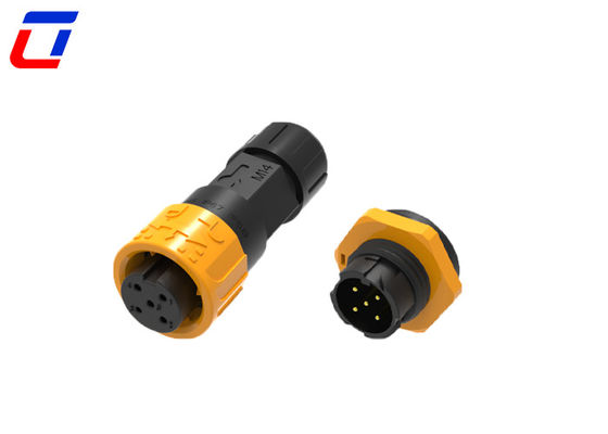 M16 5 Pin 300V Push Lock Conector circular à prova d'água IP67 para aplicações pesadas