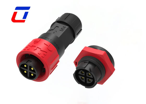 M16 4 pin IP67 Conector de energia à prova d'água Fêmea para Homem 300V Durável para aplicações