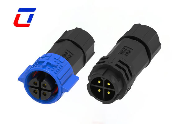Conector de Alimentação Externo Macho para Fêmea M19 de 4 Pinos à Prova d'Água IP67 de 300V 15A