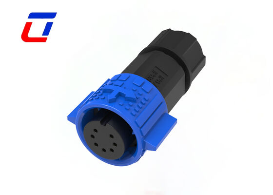 Conector Macho Fêmea de 7 Pinos IP67 para Dados M19 Fio para Placa Conectores Externos
