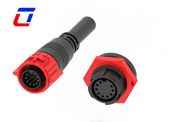 9 Pin Data Connector M19 IP67 Conector à prova d'água para LED