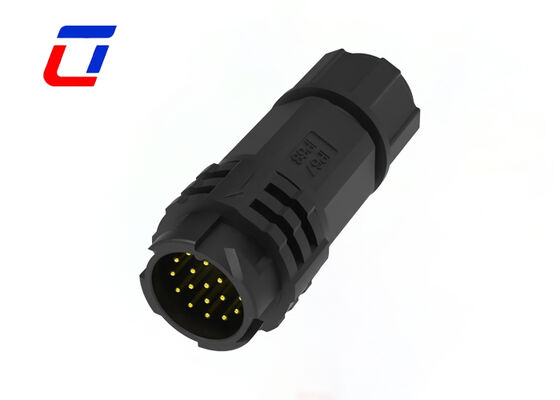 Conector circular de 18 pinos M19 Conectores elétricos de fecho rápido externos de fio a fio