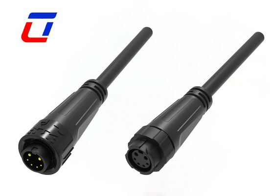 Conector impermeável multipin M16 Conectores de fios de nylon de 2+4 pin para sensores industriais