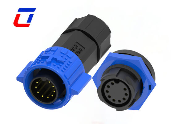 9 pin IP67 conectores impermeável M19 5A Quick Lock conector circular para comunicação