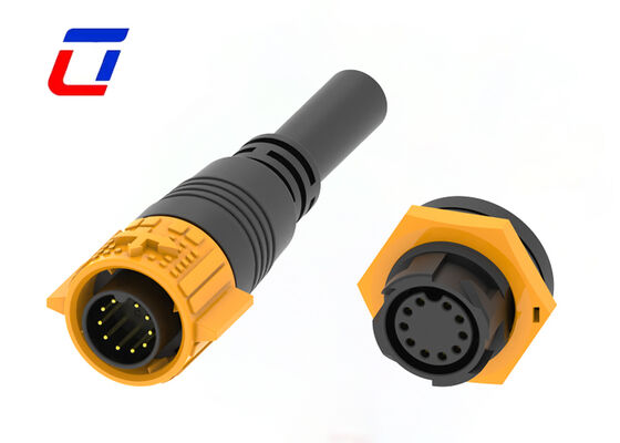 Conector Circular de Fio de 10 Pinos de Liberação Rápida M19 IP67 Baixa Tensão 60V Plugue e Soquete