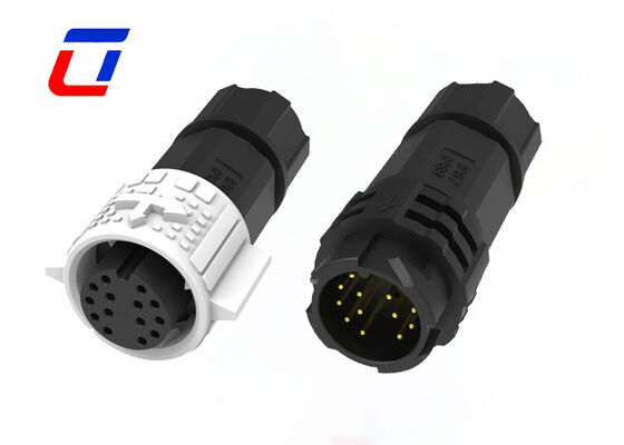 Push Locking 14 Pin Waterproof Connector M19 OEM Conectores de fio revestido de ouro