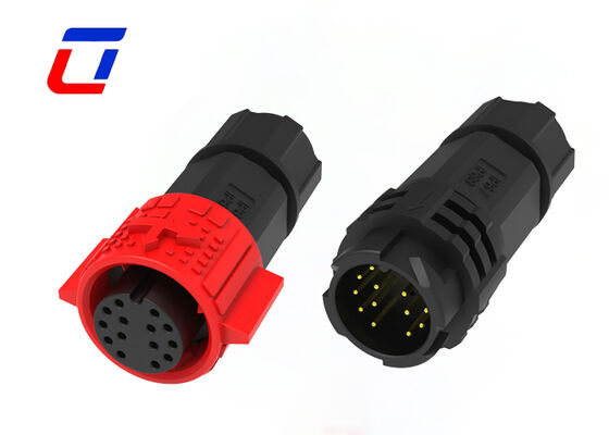Push Locking 14 Pin Waterproof Connector M19 OEM Conectores de fio revestido de ouro