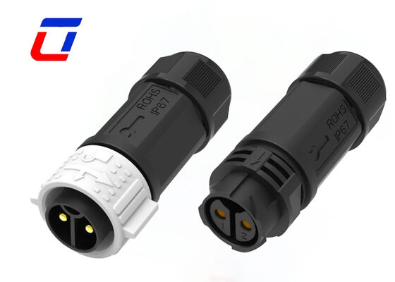 M25 2 Pole Cable Connector 50A 500V Waterproof Power Connector Wire To Wire