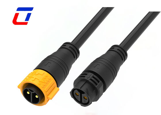 50A M25 2 Pin Male Female Connector 500V Molded Cable Brass Gold-Plated Connector