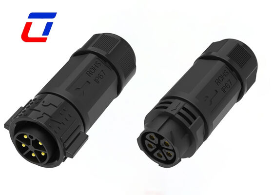 50A M25 5 Pin Conector masculino feminino IP67 Conectores solares de libertação rápida para energia