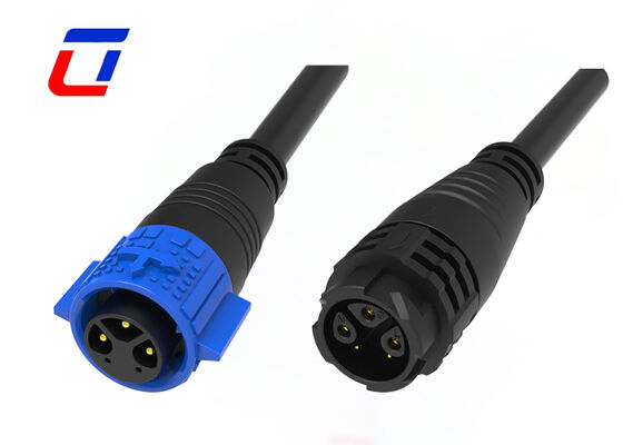 Conector à prova d'água M19 IP67 de 3+2 pinos, 300V, tipos de conector fio a fio
