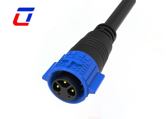 Conector à prova d'água M19 IP67 de 3+2 pinos, 300V, tipos de conector fio a fio