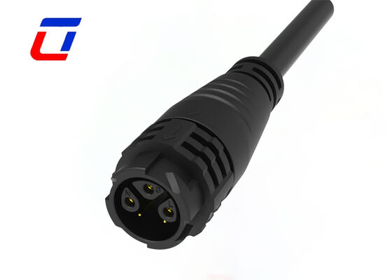 Conector à prova d'água M19 IP67 de 3+2 pinos, 300V, tipos de conector fio a fio