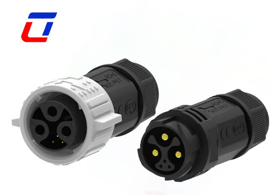 Conector à prova d'água M25 Macho Fêmea 3+3 pinos IP67 Plástico PA66 Conector de Dados de Energia