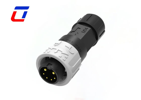 M16 2+4 Pin Connector Round IP67 Conectores de iluminação exterior de plástico à prova d'água