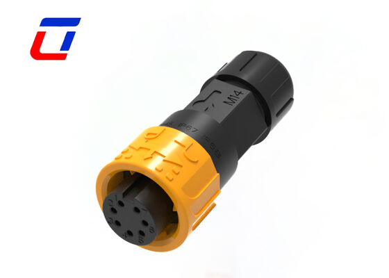 CE M16 Conector de empalhe de arame, impermeável, 7 pines, conector de nylon de cabo exterior