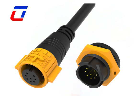 Conector de cabo macho fêmea de 8 pinos 300V M19, conector de sinal fio-placa de liberação rápida