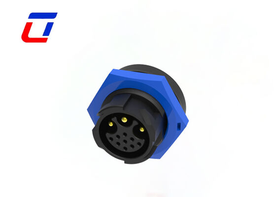 Conector LED à prova d'água M19 3+9 pinos, autotravante, cabo para placa, IP67