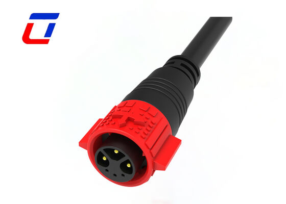 Conector fio a fio PA66 15A+5A 3+3 pinos M19 IP67 Desconexão rápida de fios