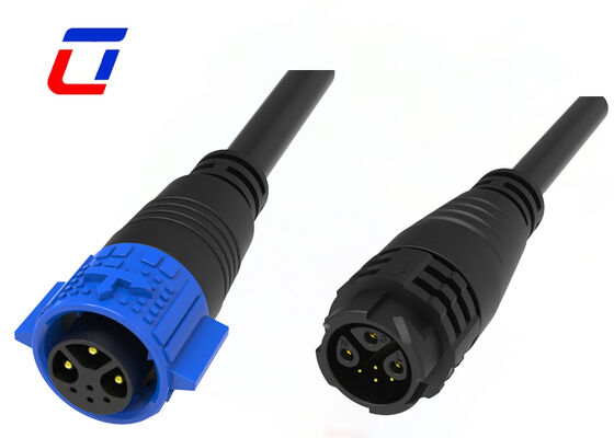 Conector de fio macho M19 de 3+4 pinos para fêmea, conector rápido à prova d'água para exteriores
