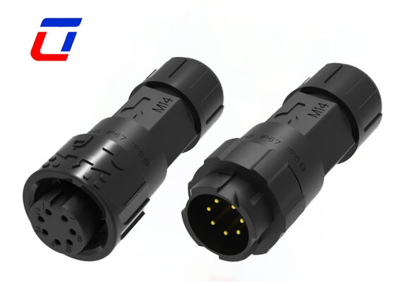 M16 Conector de 7 pines à prova d'água de baixa tensão Conectores automotivos de latão revestidos de ouro